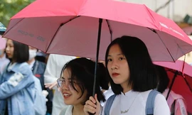 SV trường ĐH Sư phạm Hà Nội trong lễ khai giảng năm học 2020 - 2021. Ảnh: Như Ý