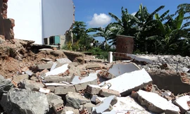 Hiện trường vụ sập