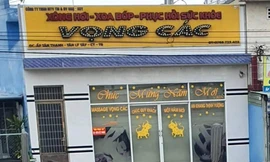 Cơ sở massage "Vọng Các" ở xã Tân Lý Tây, huyện Châu Thành.
