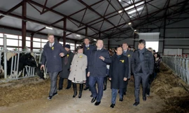 Các đại biểu tham quan trang trại và đều ngạc nhiên trước tốc độ “thần tốc” của Tập đoàn TH