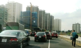 Ùn tắc trên tuyến Pháp Vân – Cầu Giẽ chiều 5/1. Ảnh Sỹ Lực 