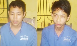 Trần Mạnh Hùng và Trần Văn Lợi tại cơ quan điều tra