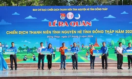 Gần 9,5 tỉ đồng thực hiện an sinh xã hội trong chiến dịch tình nguyện hè tại Đồng Tháp