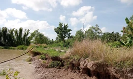 Sạt lở tại huyện Cù Lao Dung