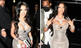 Cardi B mặc váy ngắn cũn, khoe vòng một ‘phồn thực’ dự tiệc Playboy