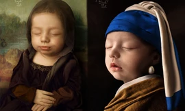 Em bé 18 ngày tuổi hóa thân thành nàng thơ trong hội họa gây ‘bão’ mạng