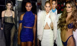 Dàn ‘thiên thần’ đổ bộ sàn catwalk: Taylor Hill diện nội y bé xíu, Elsa Hosk ‘thả rông’