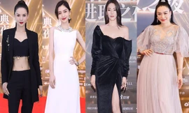 'Cô cô' Lý Nhược Đồng tự tin mặc crop-top ở tuổi 55, khoe vòng eo bé xíu trên thảm đỏ
