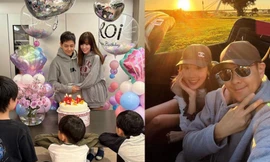 Lâm Chí Dĩnh tổ chức sinh nhật cho vợ, ngoại hình tuổi U50 gây choáng 