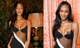 Diện váy xuyên thấu như mặc nội y đi sự kiện, Jourdan Dunn ‘hớ hênh’ điểm nhạy cảm