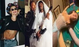 Sao Hollywood: Hailey Bieber khoe cơ bụng số 11, Dua Lipa mặc váy xuyên thấu táo bạo