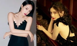 Angelababy đọ sắc Tống Thiến với đầm đen: Người lưng trần nuột nà, kẻ e ấp vòng 1