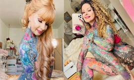 Quý bà U60 chi hết tiền tiết kiệm cả đời để xăm kín người