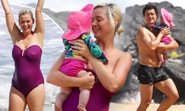 Lộ hình thể đẫy đà khi mặc đồ bơi, mẹ bỉm sữa Katy Perry ghi điểm với mặt mộc xuất sắc