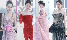 Địch Lệ Nhiệt Ba lấp ló vòng một gợi cảm, ‘tình địch’ khoe chân dài miên man trên thảm đỏ