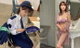Nữ cảnh sát xinh đẹp gây ‘bão’ mạng hóa ra là ‘siêu vòng một’ Nhật Bản