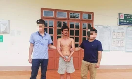 Đối tượng Niên tại cơ quan công an.