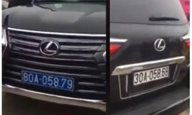 Hình ảnh chiếc xe Lexu LX570 trong đoạn clip. Ảnh cắt ra từ clip.