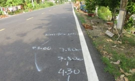 Hiện trường vụ tai nạn khiến 2 người thương vong. Ảnh do công an cung cấp.