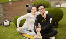 Chương Tử Di đăng ảnh bên chồng nhân kỷ niệm ngày cưới. 