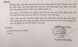 Thông báo cho trẻ nghỉ học nếu chậm đóng tiền: Mệnh lệnh hạ sách