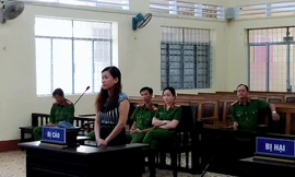 Bị cáo Trần Thị Phương Mai tại phiên toà xét xử phúc thẩm