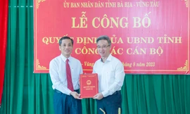 Bà Rịa-Vũng Tàu công bố quyết định về công tác cán bộ