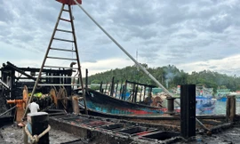 Nguyên nhân ban đầu vụ cháy hàng loạt tàu cá ở Nghệ An