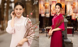 Bí mật nào giúp Hoa hậu Đỗ Thị Hà luôn mặc áo dài Tết đẹp lung linh?