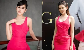 Đụng hàng mẫu váy tôn dáng với Hoa hậu Đỗ Thị Hà, Á hậu Huyền My xử lý cực khéo léo