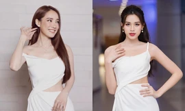 Bí quyết giúp Nhã Phương không lép vế khi đụng hàng trang phục với dàn Hoa hậu đình đám