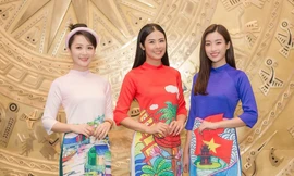Hoa hậu Ngọc Hân mất tới 2 tháng để chuẩn bị 50 bộ áo dài cho 'Đón Tết cùng VTV'