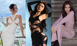 Mỹ nhân Việt khoe dáng với trang phục cắt khoét hiểm hóc, có thể 'lộ hàng' bất cứ lúc nào
