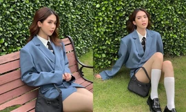 Khi “nữ hoàng nội y” Ngọc Trinh làm nữ sinh: Dáng ngồi kém duyên lộ luôn vùng nhạy cảm