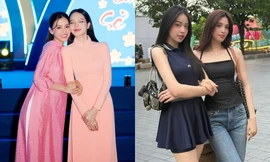 Xinh giống nhau chưa đủ, Hoa hậu Thanh Thủy và Tiểu Vy còn mặc đồ đồng điệu