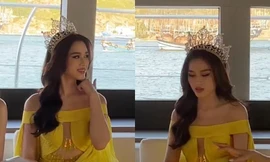 Không ít lần gặp sự cố váy áo ngay trên thảm đỏ nhưng Hoa hậu Đỗ Thị Hà đều xử lý cực khéo