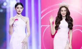 Phát hiện bất ngờ về đầm dạ hội của người đẹp Bé Quyên: Đụng hàng để "xin vía" vương miện?