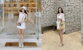 Gu ăn mặc lạ kỳ của "dâu hào môn" Midu: Túi hiệu nhưng giày dép bình dân