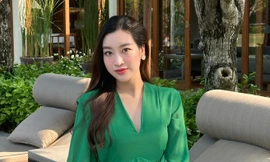 Hoa hậu Đỗ Mỹ Linh khoe loạt ảnh mới, tiếp tục dùng chiêu cũ để giấu vóc dáng