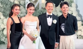 Thanh Sơn sánh bước bên Khả Ngân dự đám cưới Diễm My 9X, khi nào công khai hẹn hò?
