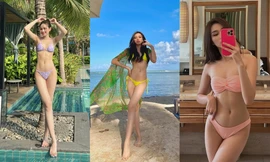 'Soi' lại những màn thả dáng với bikini của Đỗ Thị Hà: 'Ngày một nóng bỏng hơn'