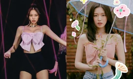 Đụng hàng áo bow top với Jennie, Arin (Oh My Girl) vừa lộ dáng gầy vừa bị nghi mặc đồ nhái
