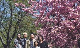 Gia đình GS Ngô Bảo Châu tại Washington D.C Ảnh:Tư liệu GĐ