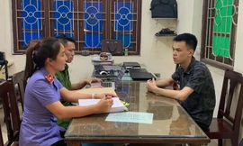 Đối tượng Trung tại Cơ quan Công an.