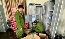 Cơ quan Cảnh sát điều tra Công an tỉnh Bắc Giang tiến hành hoạt động khám xét tại nơi làm việc của Đặng Mạnh Thắng.