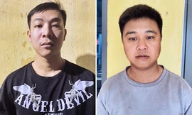 Đối tượng Nguyễn Minh Nhớ (trái) và Lưu Văn Nho.