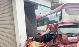 Hiện trường vụ tai nạn.