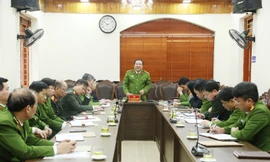 Công an tỉnh Bắc Ninh họp về công tác đặc xá. Ảnh: Công an tỉnh Bắc Ninh