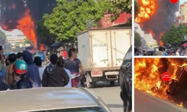 Hiện trường vụ cháy.