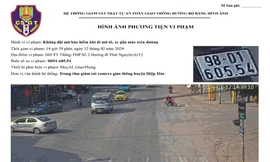 Lỗi vi phạm của chị T được camera giám sát giao thông ghi lại.